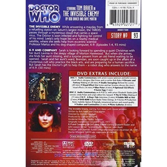 Doctor Who: The Invisible Enemy and K-9 And Company DVD Set - Picture 3 of 5